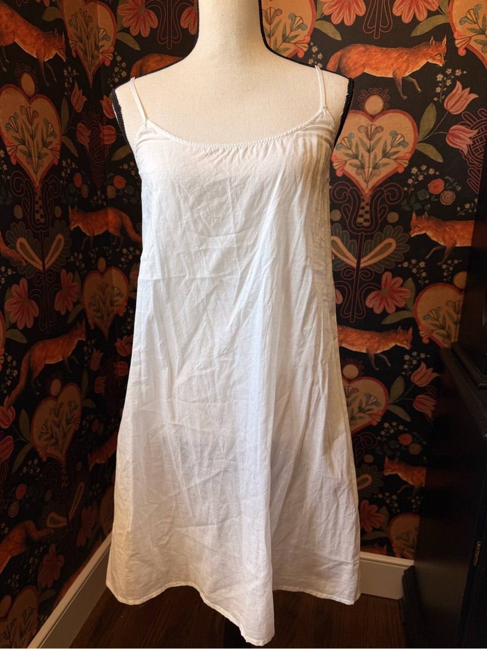 Crea Concept White Cotton Slip Dress Nightgown Size S Short